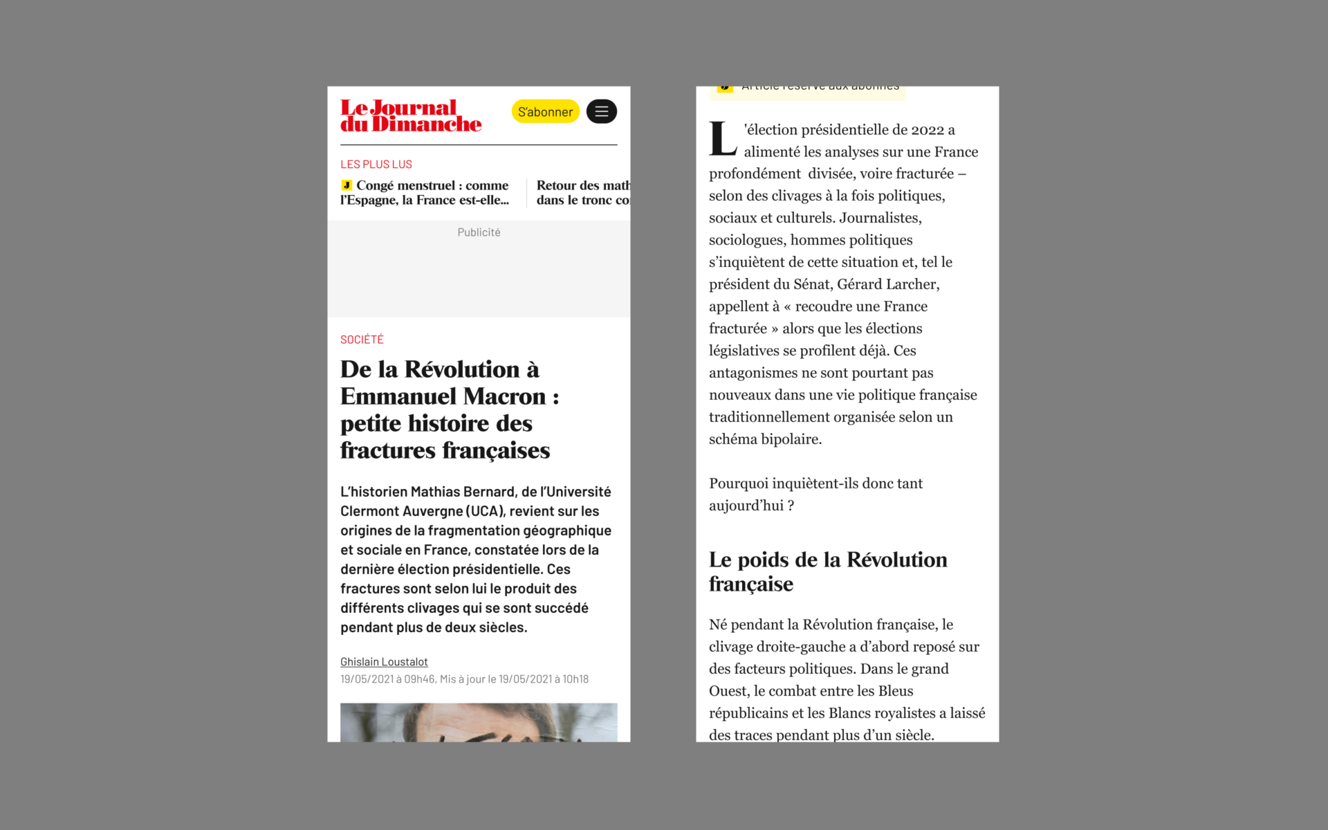 Le Journal du dimanche — 2022