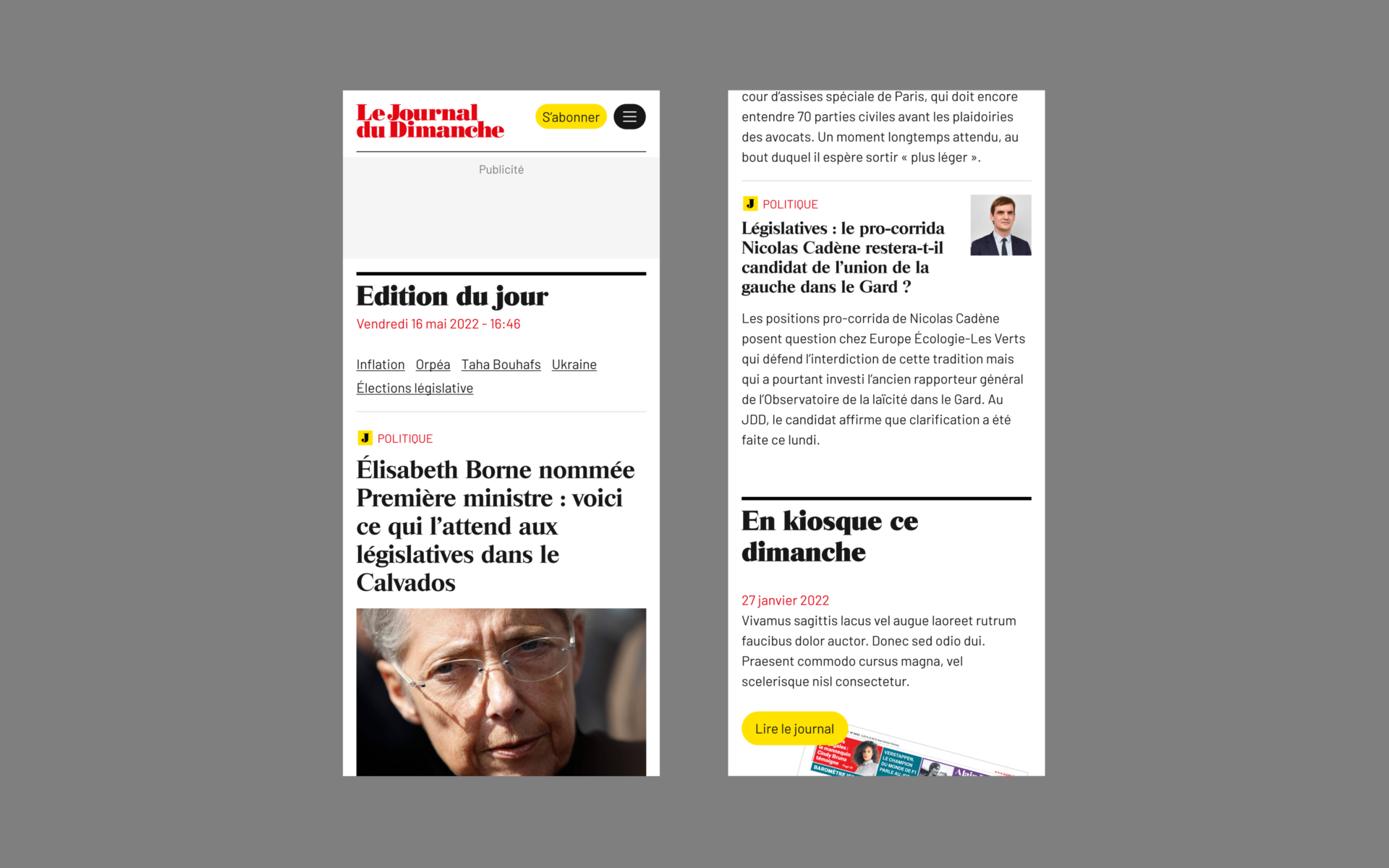 Le Journal du dimanche — 2022