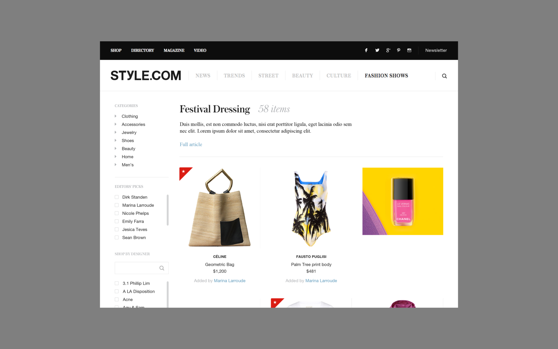 Style.com — AREA 17 — 2014